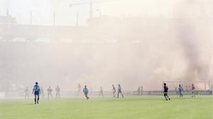 Imagen del Deportivo-Murcia de la temporada 1990-91, en la que el Deportivo sumó 35 de los 38 puntos posibles en Riazor y consumó su noveno ascenso a Primera tras vencer a los pimentoneros (2-0)