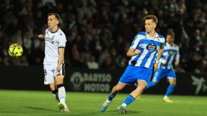 Rubén Díez y Arnau Comas, durante el Ceuta-Dépor