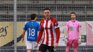 Adri Otero celebra su gol contra el Barbadás