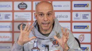 Carles Marco, durante la rueda de prensa previa al partido contra el Cartagena