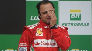 Massa, a la conclusión del GP de Brasil de 2008, donde perdió el título en la última curva del campeonato