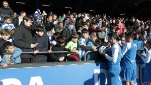 Entrenamiento de puertas abiertas del Deportivo en Riazor