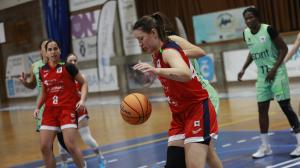 Andrea Pérez, en el partido contra el Barakaldo