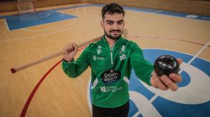 Bruno Saavedra posa en el Palacio de los Deportes tras un entrenamiento con el Liceo