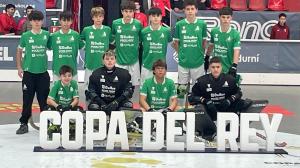 El equipo infantil del Liceo antes de su partido de la MiniCopa contra el Alcoi