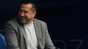 Fran Alonso, en el banquillo del Riazor durante el Dépor Femenino-Barcelona
