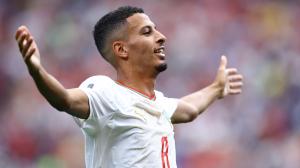 Ounahi celebra su primer gol contra Canadá