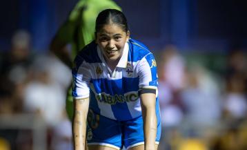 Michi Apóstol celebra su gol en Copa de la Reina