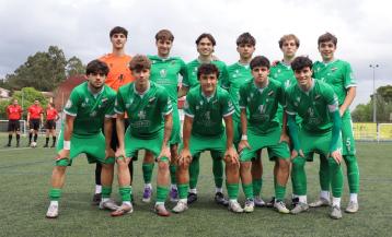 Alineación titular del Ural Juvenil en el partido en Bertamiráns que significó el ascenso