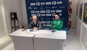 Rueda de prensa de Juan Copa y Dava Torres, entrenador y capitán del Liceo, tras el partido de cuartos de final de la Copa del Rey contra el Alcoi
