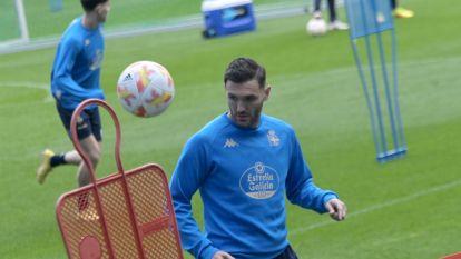 Lucas Pérez entrenando con el Depor @Javier Alborés (11)
