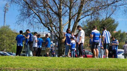 La aficion del Depor en A Malata