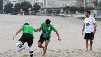 El Liceo se entrena en la playa de Riazor FOTO Patricia G. Fraga (29)