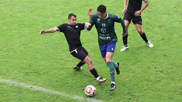 Suso Lata durante un partido de esta temporada