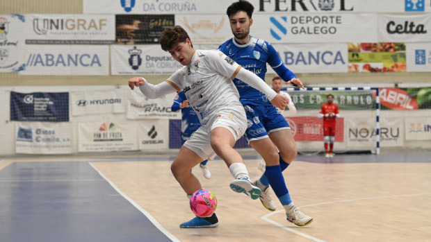 Gonzalo Santa Cruz, en un partido del O Parrulo Ferrol contra el Manzanares