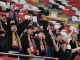 Aficionados del Igualada en el Palacio durante el partido ante el Liceo