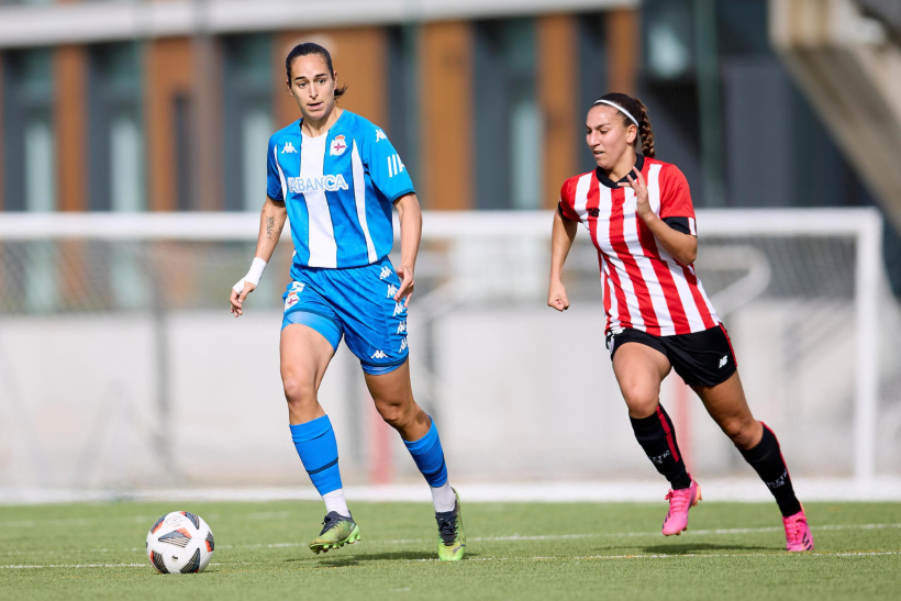 Inés Altamira durante su etapa como jugadora del Deportivo