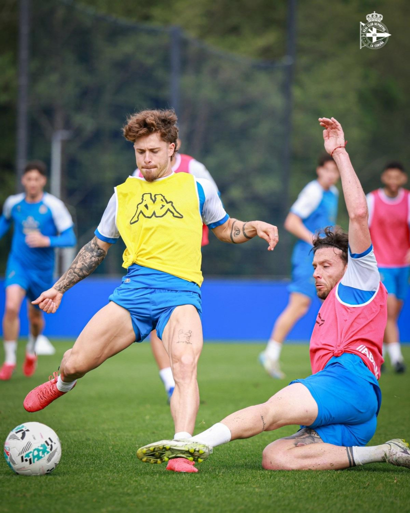 Mario Soriano, durante el entrenamiento de este jueves