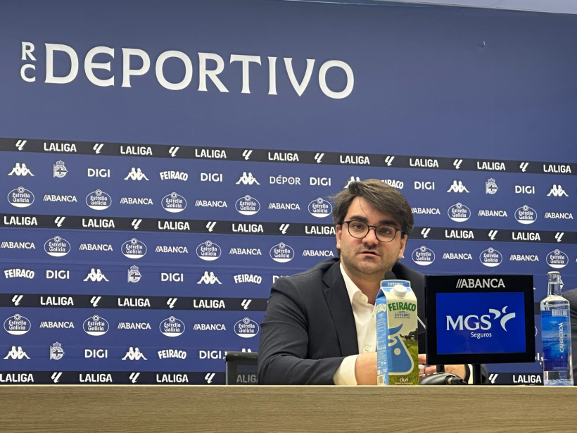 Massimo Benassi, compareciendo tras el Deportivo-Leganés