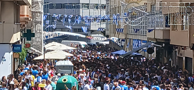 Seguidores del Dépor en la Calle San Juan