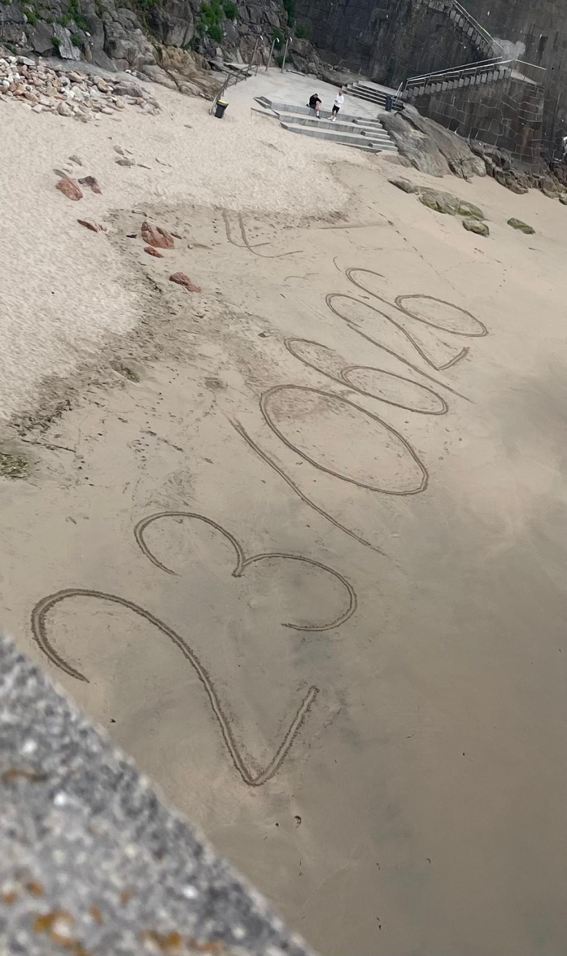 Inscripción en la playa del Matadero