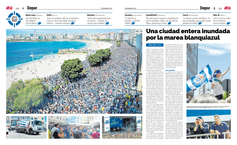 Página del periódico ambiente previa Dépor-Las Palmas