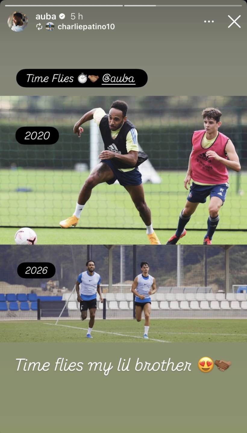 Historia publicada por Aubameyang en respuesta a Patiño