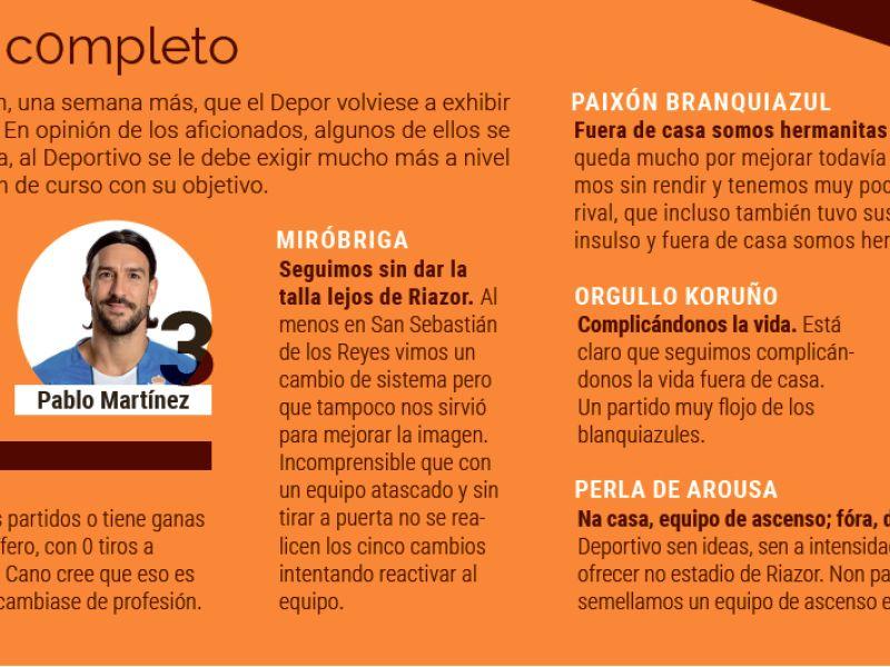 La opiniu00f3n de las peu00f1as