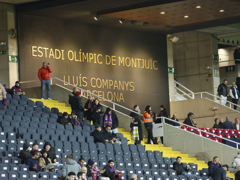 Vista de las gradas vacu00edas por la suspensiu00f3n del partido de la jornada 27 de LaLigaEA Sports entre el Barcelona y el Osasuna, de