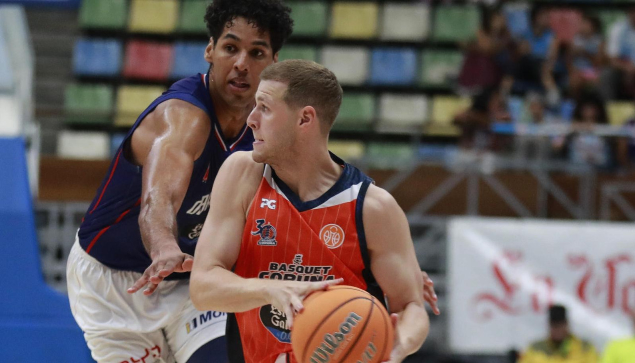 Jorgensen, en el partido de Copa Galicia contra el Obradoiro