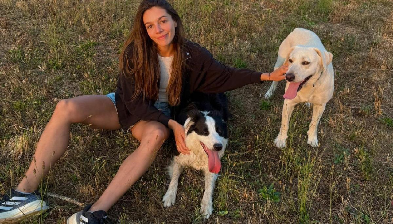 Eugenia Gil con Bimba y Nala