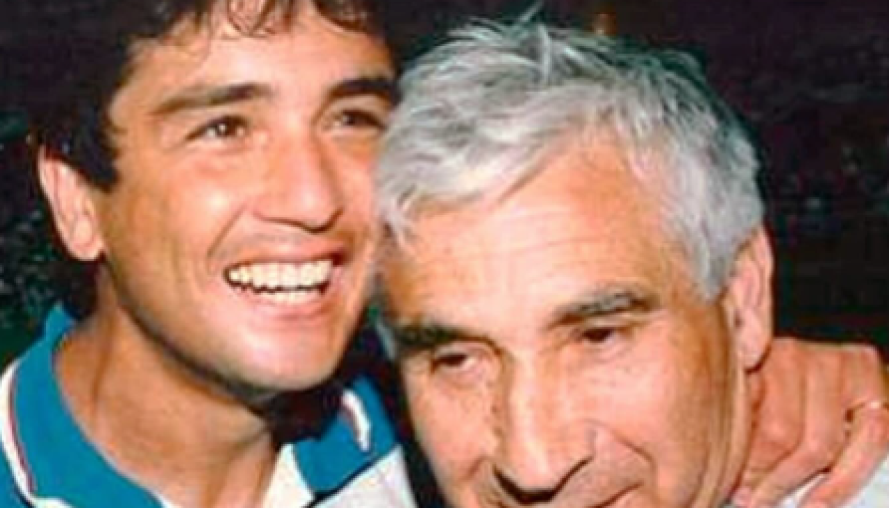 Bebeto con Arsenio Iglesias durante su etapa en el Deportivo