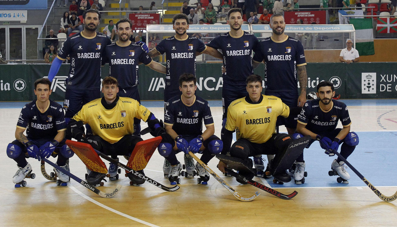 Plantilla del Barcelos en el partido de presentación del Liceo