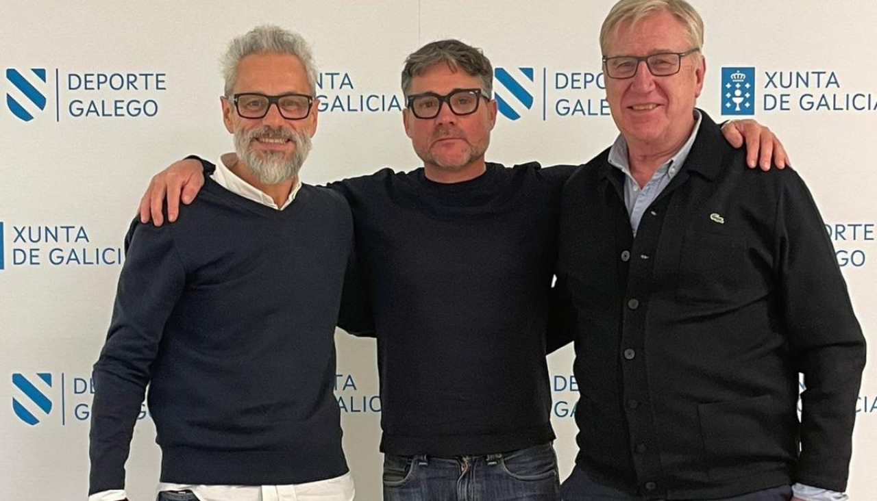 Sergi Macia con Juan Copa y Carlos Figueroa