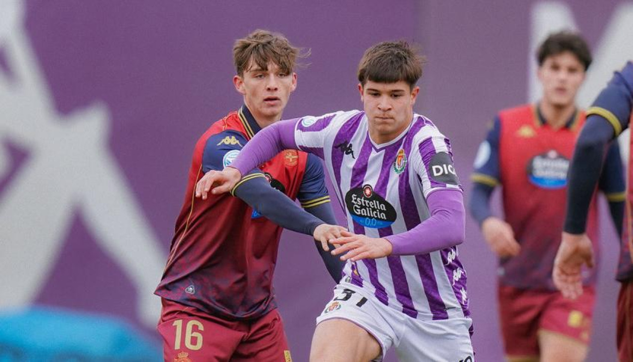 Dani Estévez en el encuentro entre Valladolid Promesas y Fabril