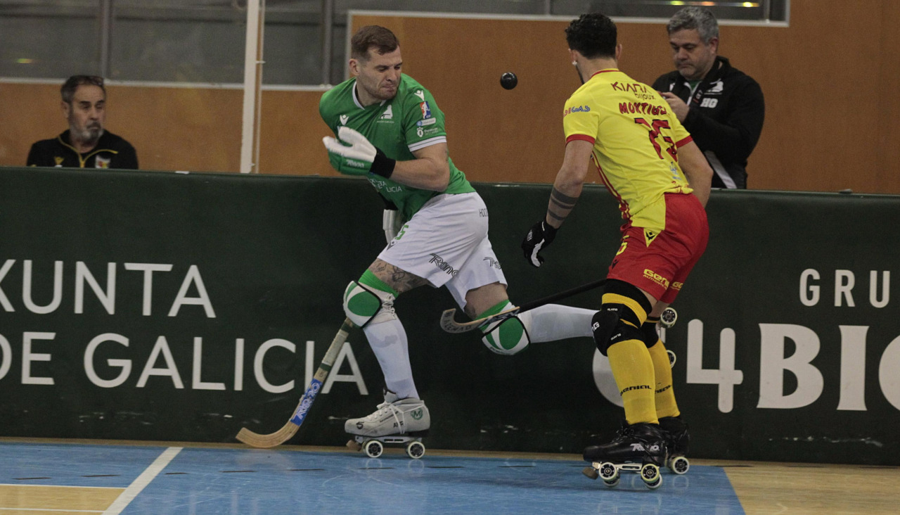 César Carballeira, en el partido contra el Bassano