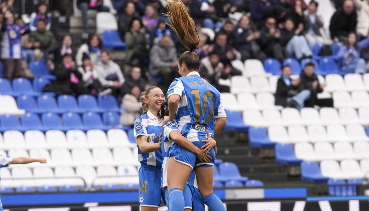 Millene celebra su gol ante el Costa Adeje Tenerife