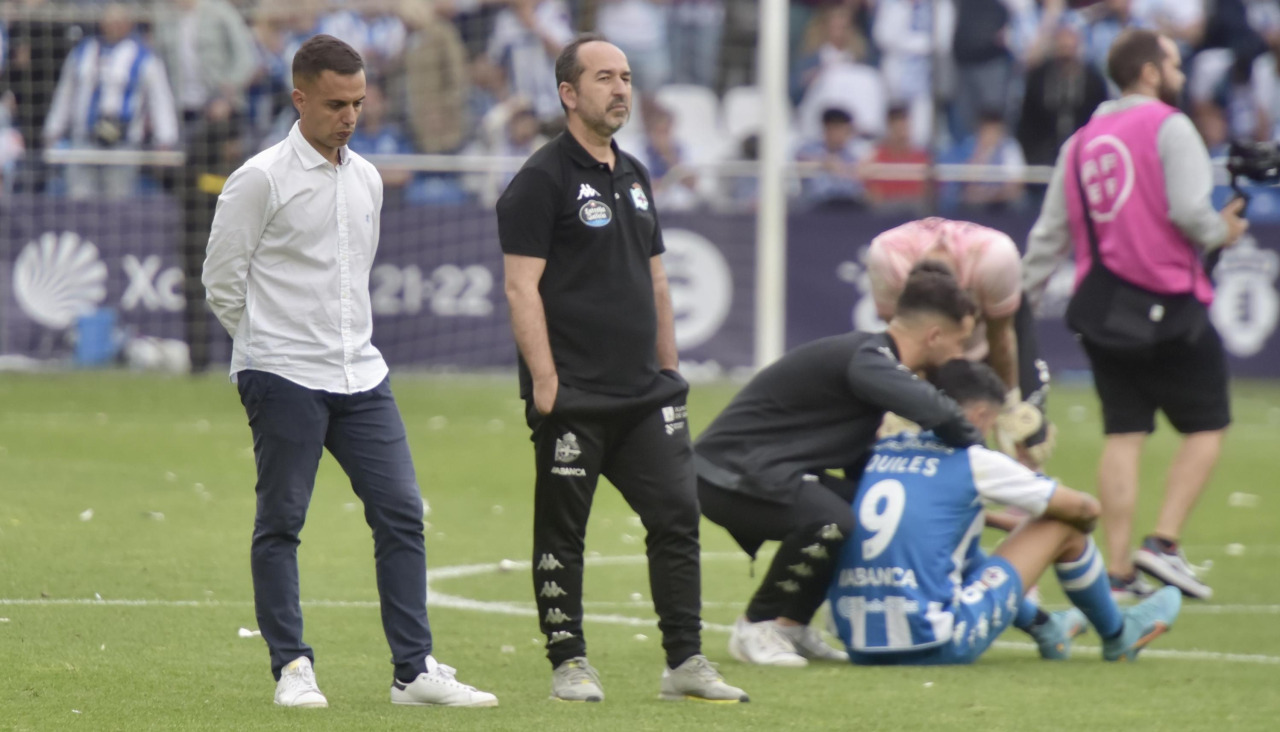 Borja Jiménez, el día de la derrota en la final del playoff de ascenso en Riazor