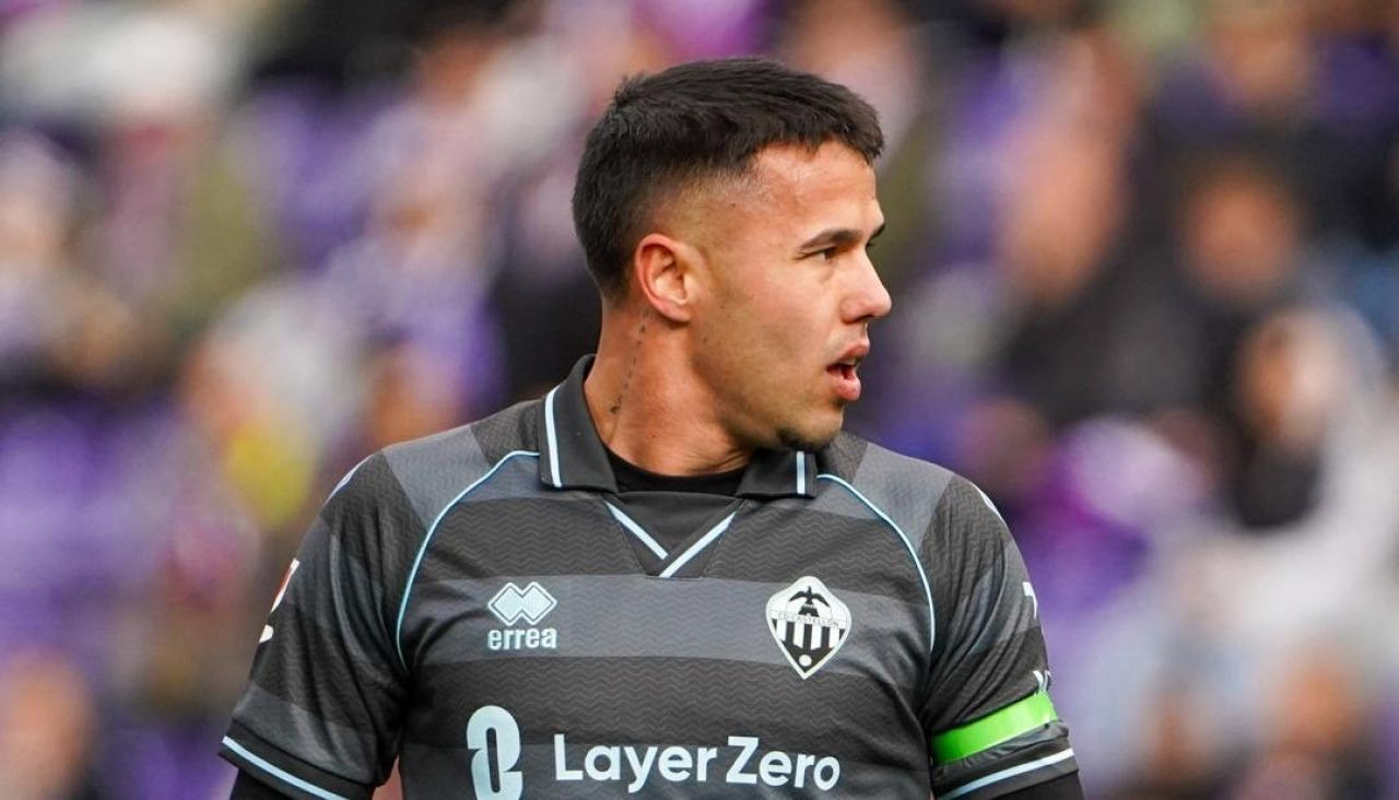 Israel Suero, jugador del Castellón, durante un partido