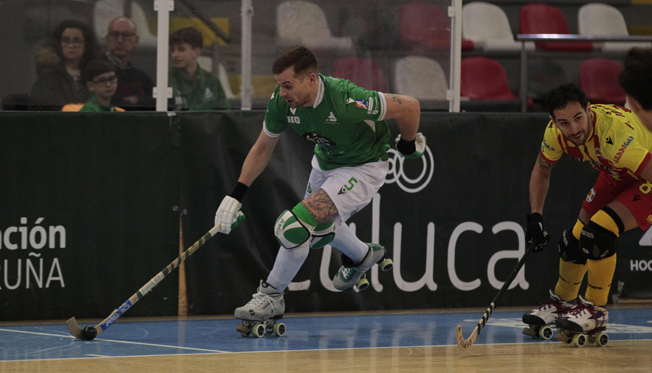 Carballeira, en el partido en Riazor contra el Bassano