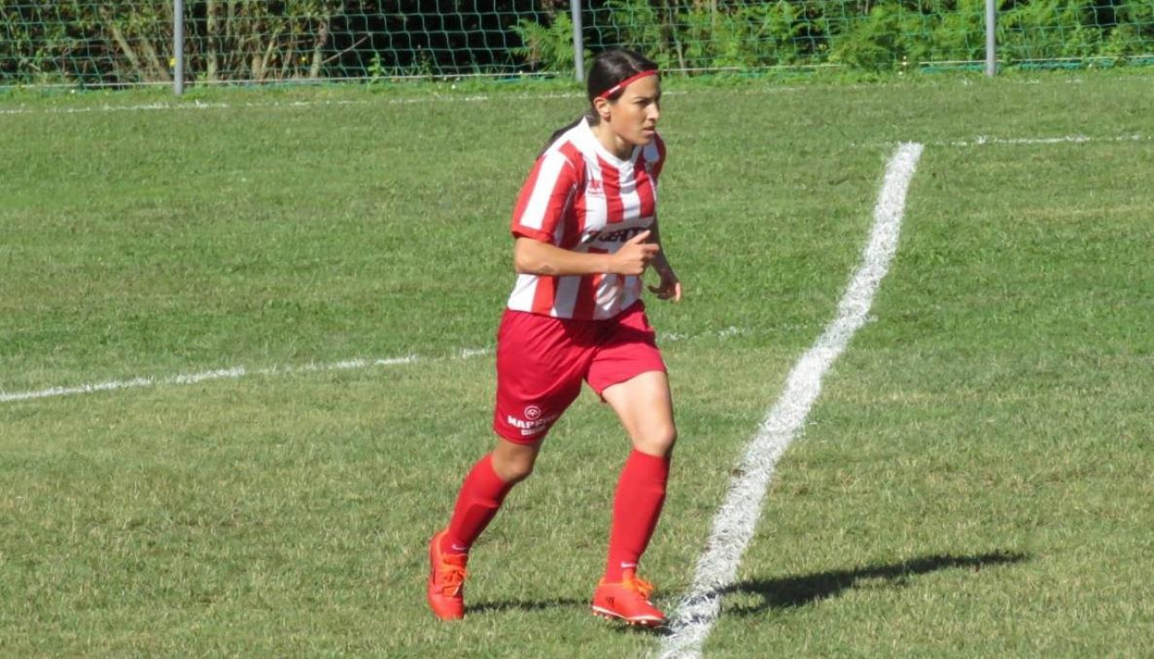 Laura Raña durante un partido con el Atlético Cercedense