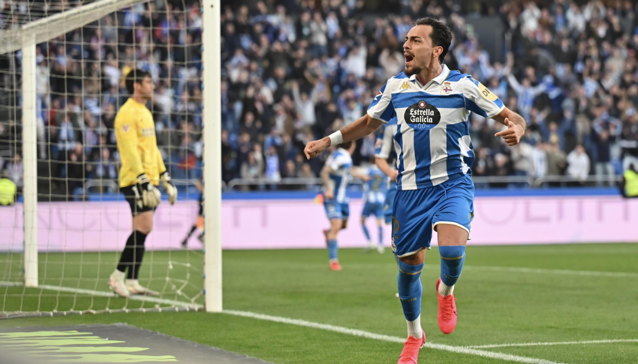 Quagliata celebra su gol ante el Córdoba