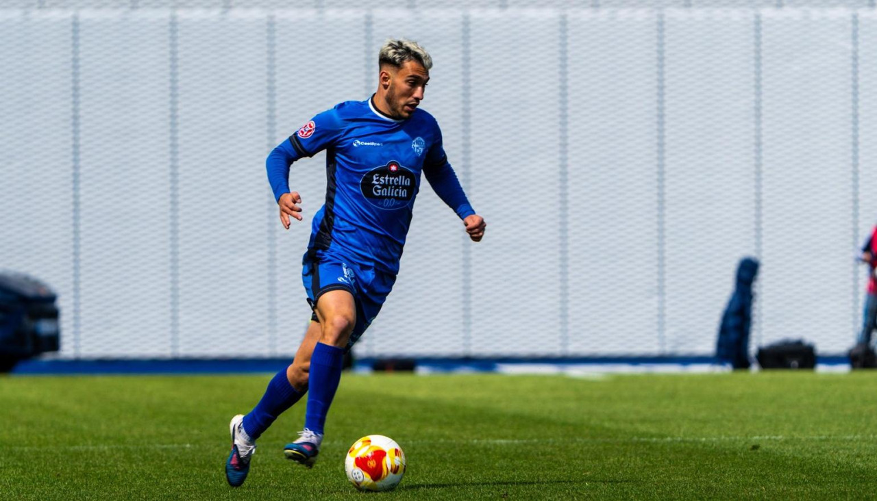 Martín Ochoa, durante el partido ante el Lugo