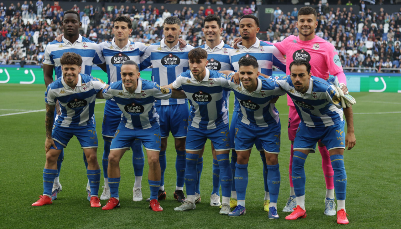 El once del Dépor ante el Mirandés en Riazor (3-1)