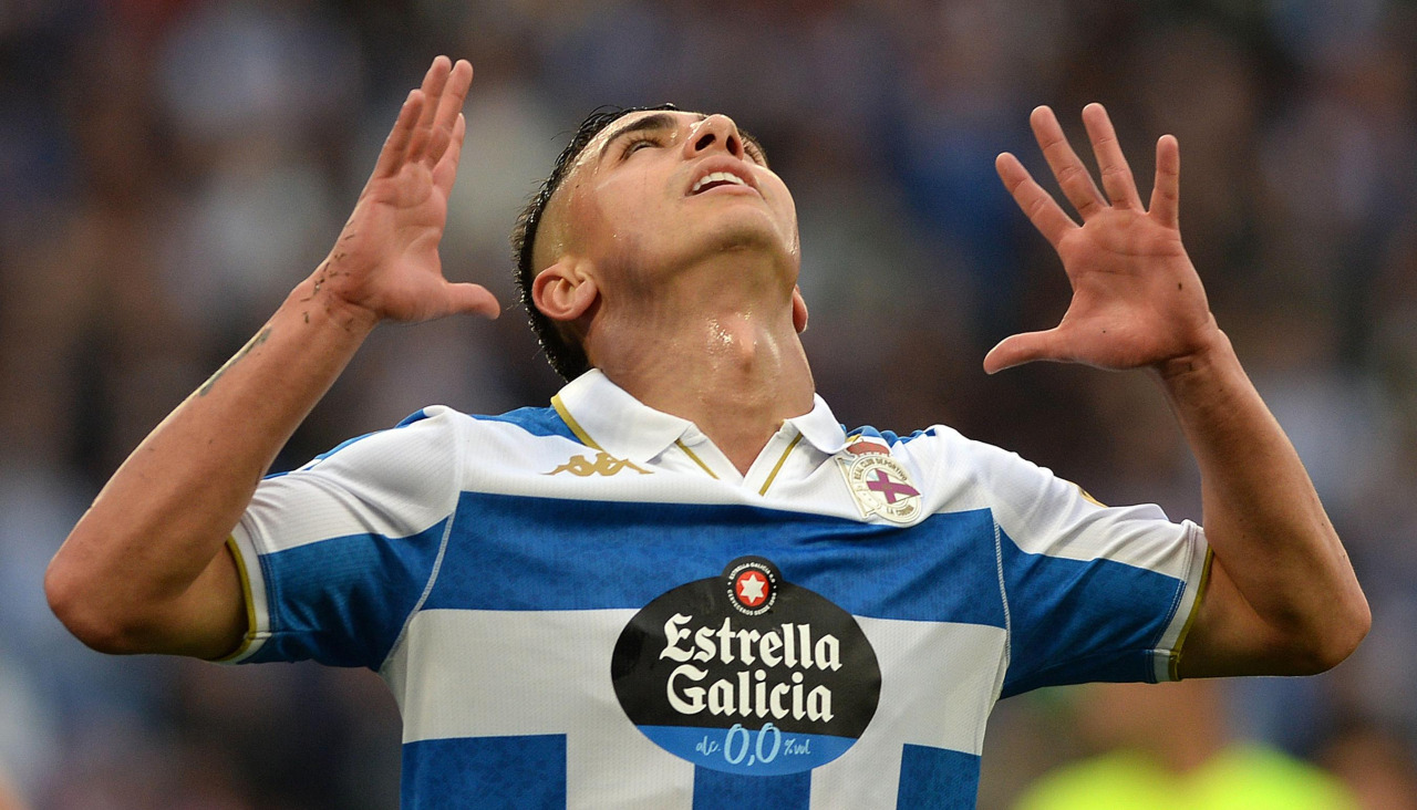 Yeremay celebra su gol al Mirandés