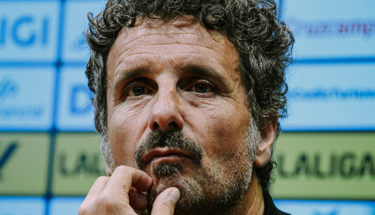 Imanol ldiakez, durante su presentación como nuevo técnico del Cádiz
