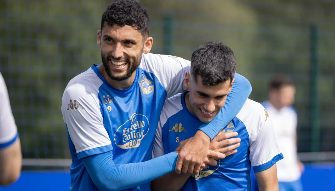 Zaka y Villares, durante el entrenamiento de este jueves 23 de abril