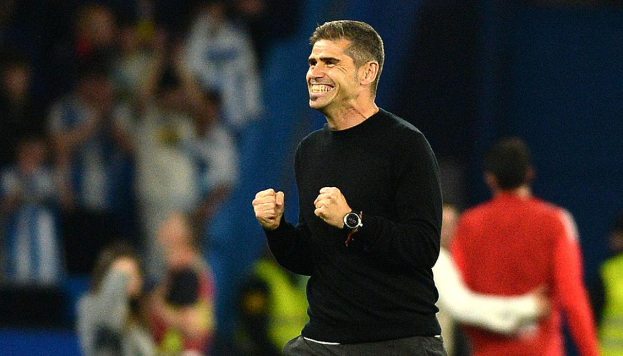 Antonio Hidalgo sonríe tras la victoria de la jornada pasada ante el Mirandés en Riazor