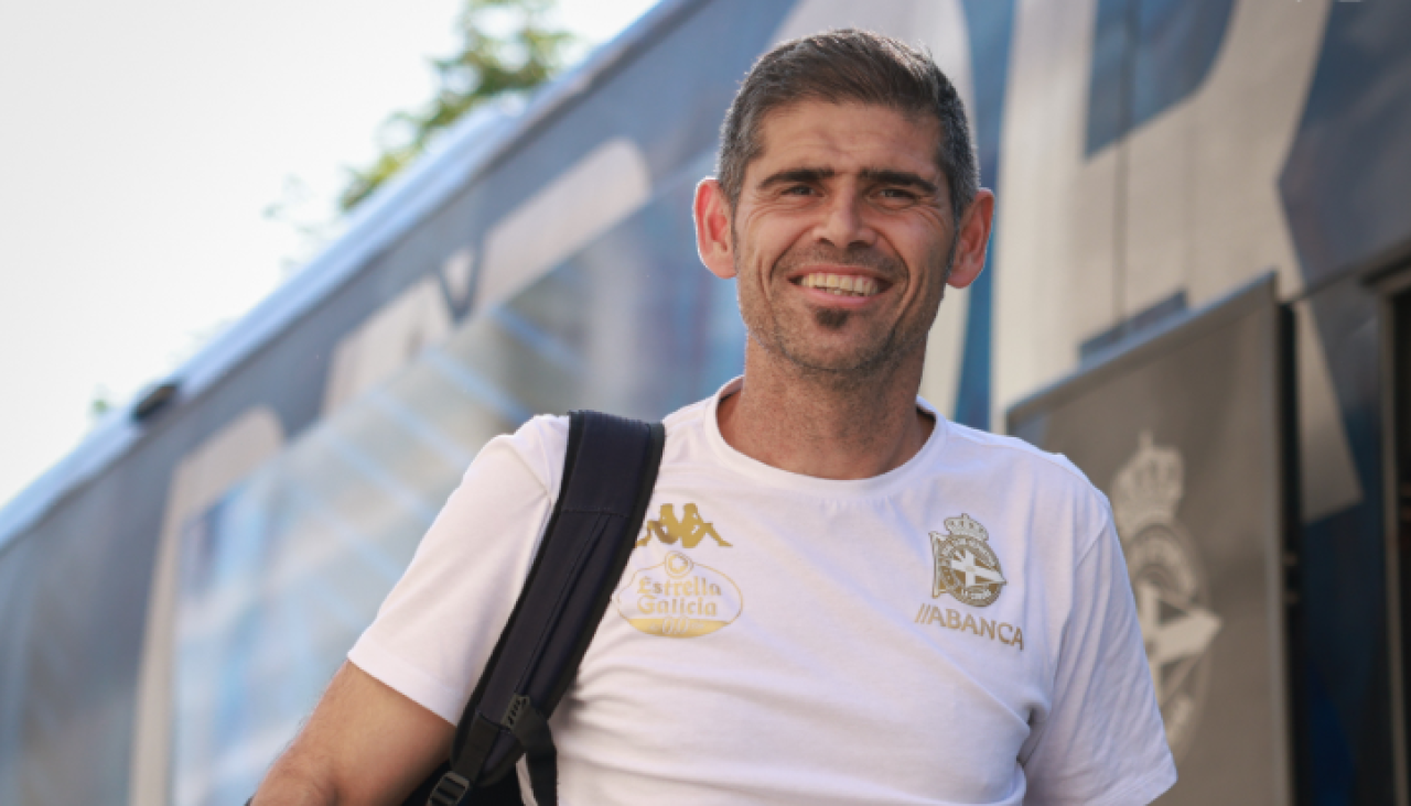 Antonio Hidalgo a su llegada a Burgos