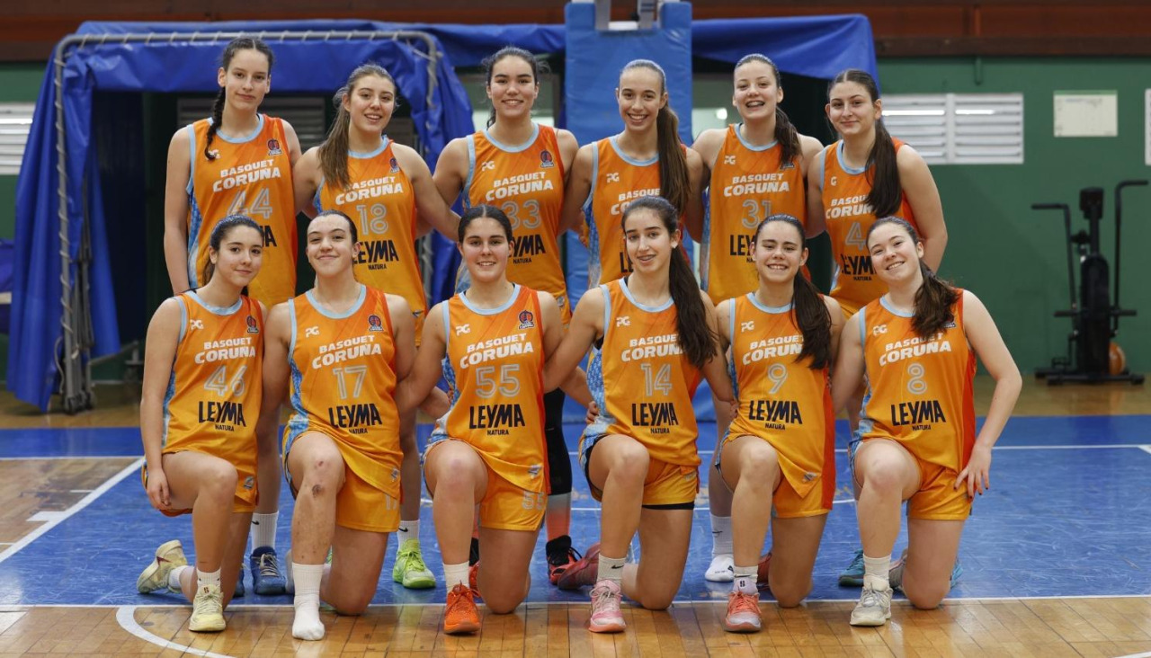 Plantilla del Básquet Coruña cadete